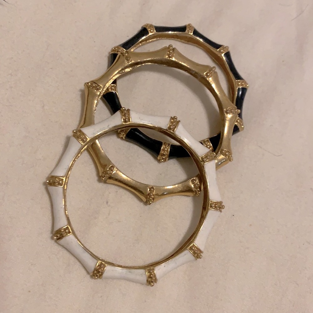 Kenneth Jay Lane set of three bangles